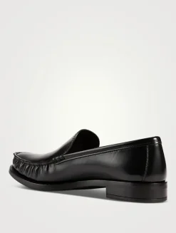 Brushed Leather Loafers