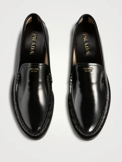 Brushed Leather Loafers