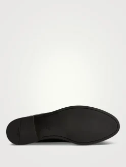 Brushed Leather Loafers