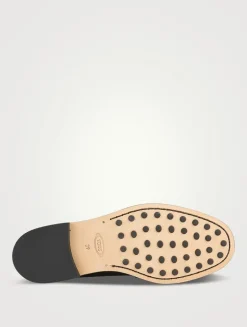 Brushed Leather Penny Loafers