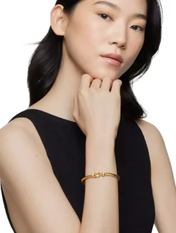 Buckle Cablespira® Bracelet In 18k Yellow Gold With Diamonds, 5mm