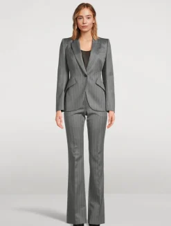 Bumster Herringbone Wool Trousers