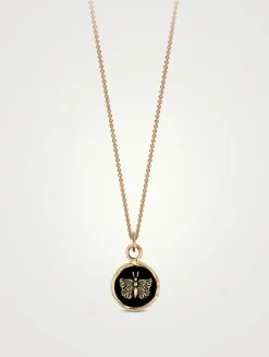 Butterfly 14K Gold Talisman Necklace