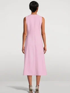 Butterfly-Embellished Midi Dress