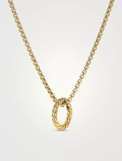 Cable Amulet Holder In 18k Yellow Gold