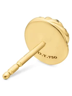 Cable Collectibles® Stud Earrings In 18k Yellow Gold With Diamonds, 8mm