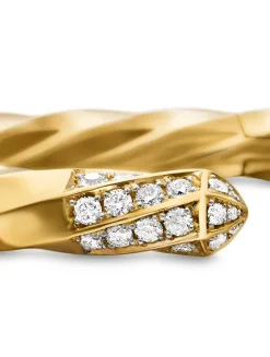 Cable Edge® Bracelet In 18k Yellow Gold With Diamonds, 5.5mm