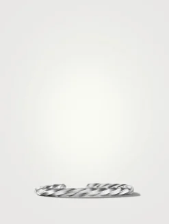 Cable Edge® Cuff Bracelet In Sterling Silver