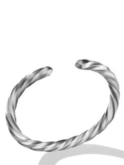 Cable Edge® Cuff Bracelet In Sterling Silver