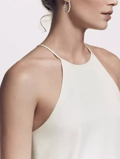 Cable Edge® Hoop Earrings In Sterling Silver