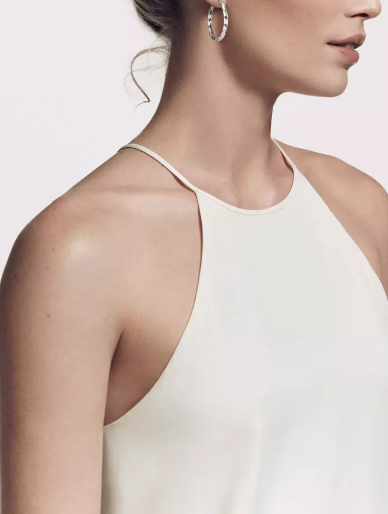 Cable Edge® Hoop Earrings In Sterling Silver