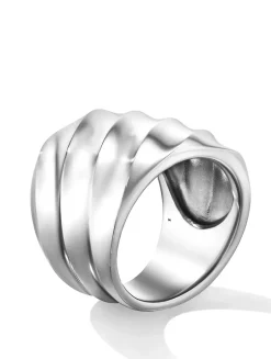 Cable Edge® Saddle Ring In Sterling Silver