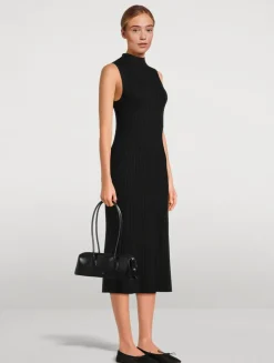 Cable Rib Knit Midi Dress