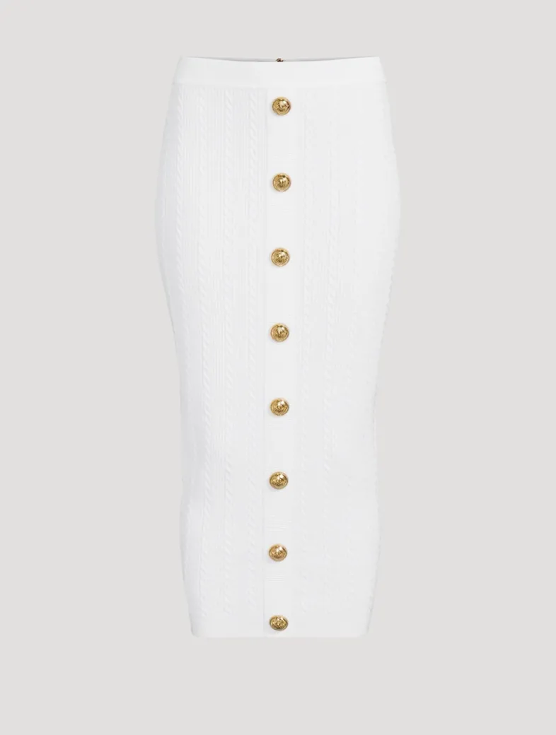Cable-Knit Pencil Skirt