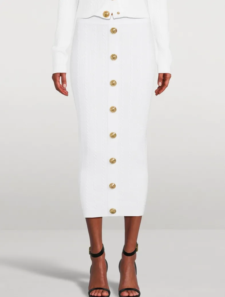 Cable-Knit Pencil Skirt