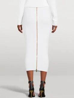 Cable-Knit Pencil Skirt