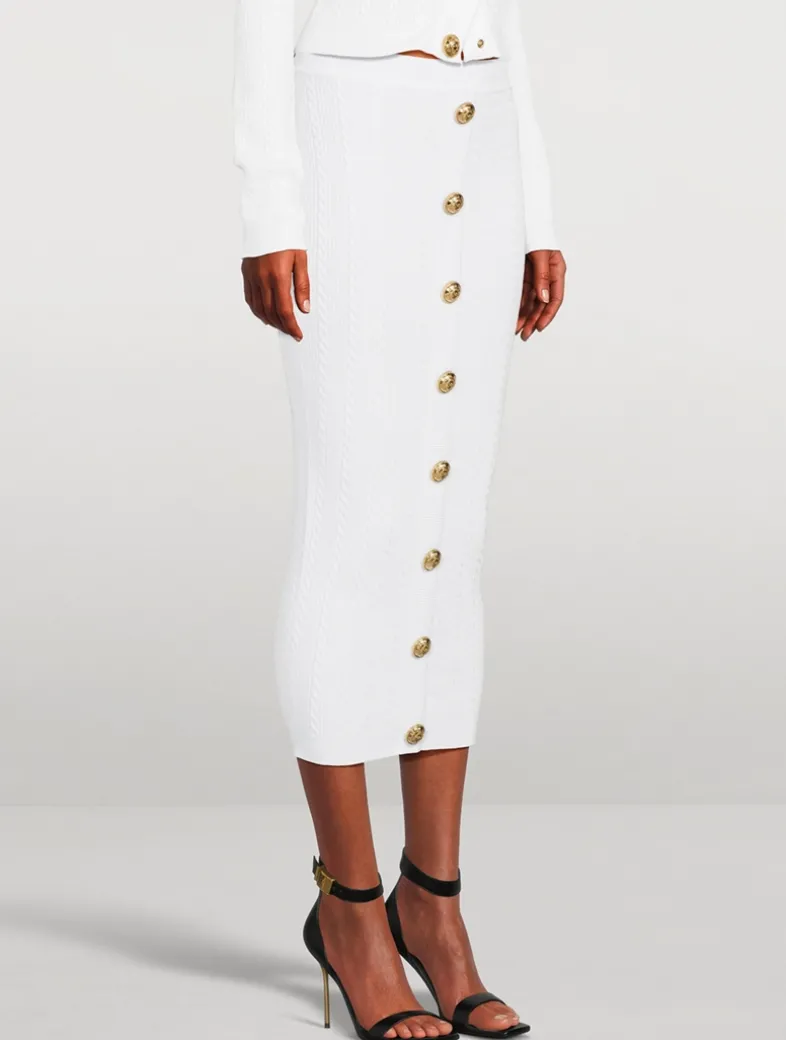 Cable-Knit Pencil Skirt