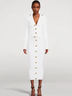 Cable-Knit Pencil Skirt