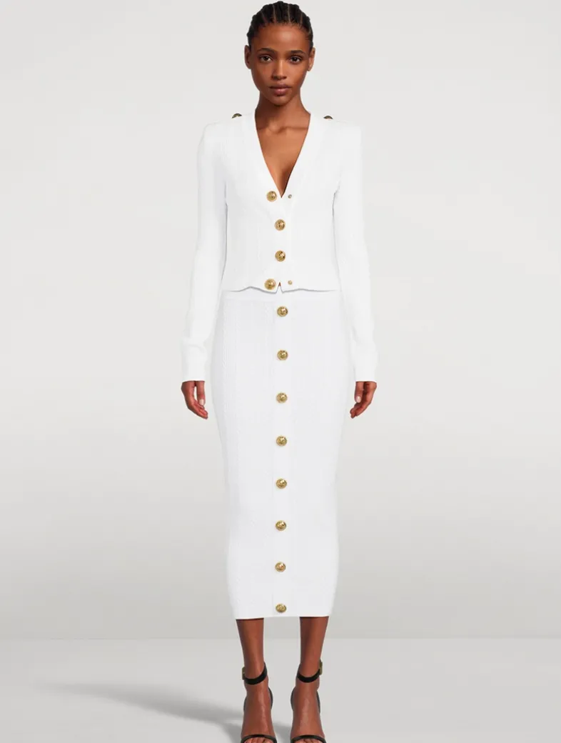 Cable-Knit Pencil Skirt