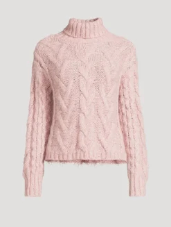 Cable-Knit Turtleneck Sweater