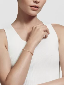 Cablespira® Bracelet In 18k Rose Gold With Pavé Diamonds