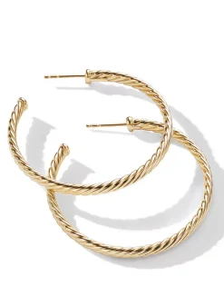 Cablespira® Hoop Earrings In 18k Yellow Gold