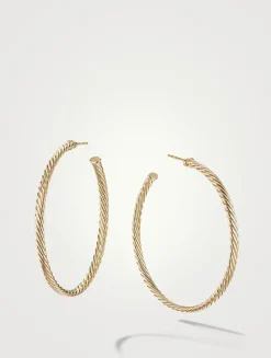 Cablespira® Hoop Earrings In 18k Yellow Gold