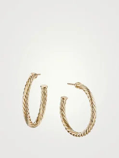 Cablespira® Hoop Earrings In 18k Yellow Gold
