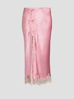 Calder Silk-Blend Midi Slip Skirt