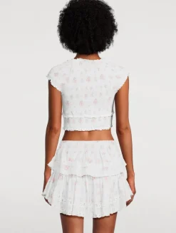 Cambron Smocked Top In Floral Print