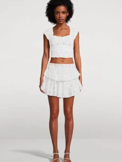 Cambron Smocked Top In Floral Print