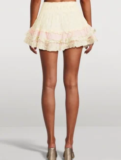 Camellia Tiered Mini Skirt In Floral Print