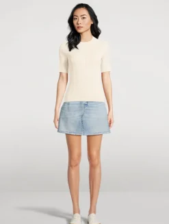 Camryn Pointelle Knit T-Shirt