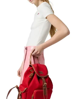 Canvas And Leather Backpack