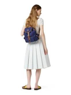 Canvas And Leather Backpack