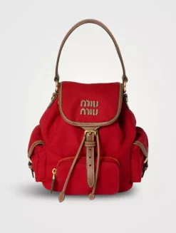 Canvas And Leather Backpack