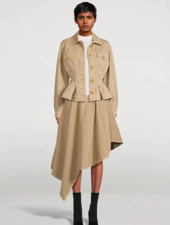 Canvas Peplum Jacket