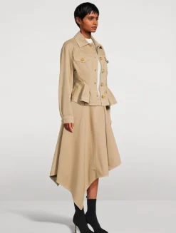 Canvas Peplum Jacket