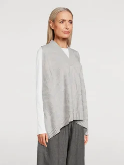 Carnation Jacquard Cashmere Sweater Vest