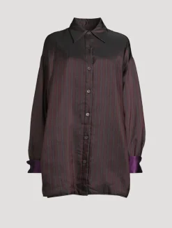 Cartan Oversized Shirt In Stripe Print