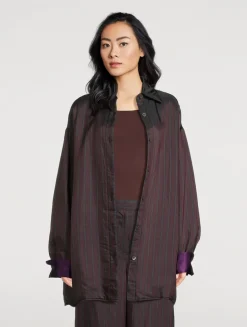 Cartan Oversized Shirt In Stripe Print