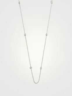 Cascade 18K White Gold 10-Stone Necklace With Diamonds