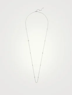 Cascade 18K White Gold 10-Stone Necklace With Diamonds