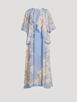 Cascadian Tiered Maxi Dress In Floral Print