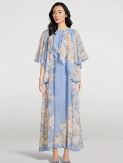 Cascadian Tiered Maxi Dress In Floral Print