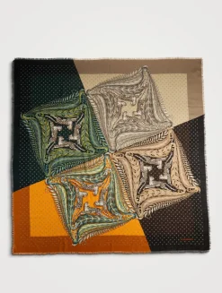 Cashmere Scarf In Madras Print