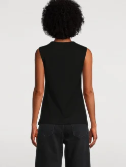 Cashmere Sleeveless T-Shirt