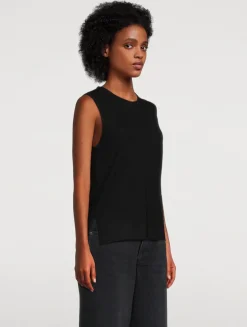Cashmere Sleeveless T-Shirt