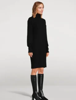 Cashmere Turtleneck Sweater Dress