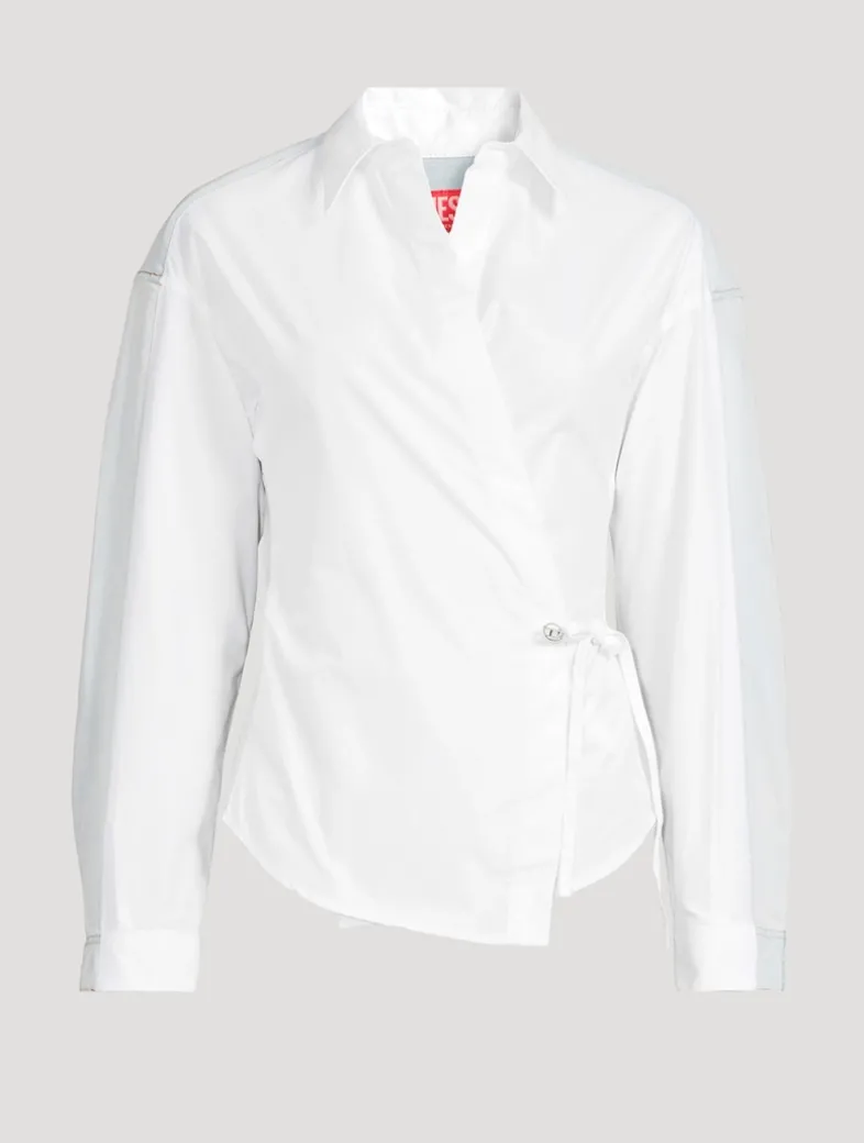 C-Delphi Poplin Wrap Shirt